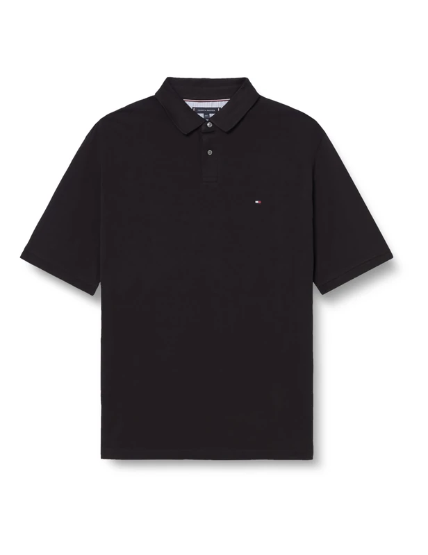 Tommy Hilfiger Men's BT -1985 Regular Polo -B MW0MW41264 S/S Polo, Black, XXL