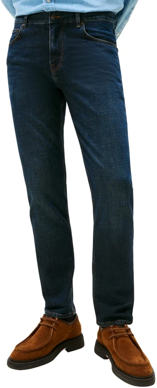 Tommy Hilfiger Men's Denton Blacker Blue Straight Fit Jeans, Blue (Blacker Blue), 36W/34L