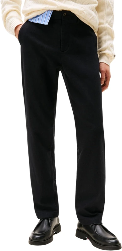 Tommy Hilfiger Men's Denton Brushed Melange Straight Fit Chinos, Blue (Desert Sky Heather), 32W/28L