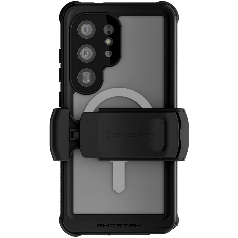 Ghostek Nautical S25 Ultra Waterproof Case with Belt Clip, Screen Protector and Camera Lens Cover Rugged Heavy Duty Magnetic MagSafe Compatible with Samsung Galaxy S25Ultra 2025 (6.9") (Clear) - Image 1