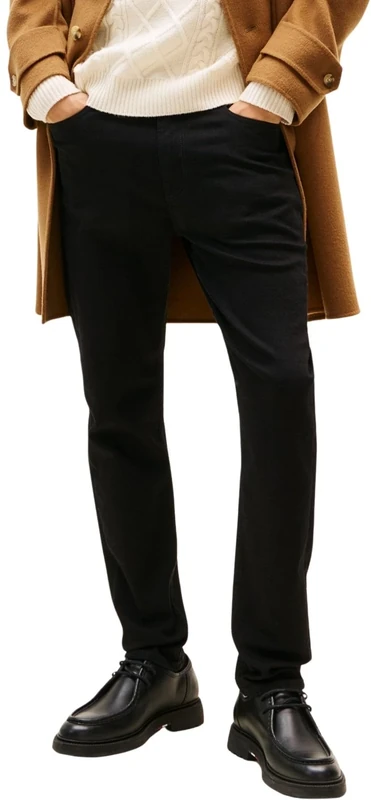 Tommy Hilfiger Men's Bleecker Burn Black Slim Fit Jeans, Black (Burn Black), 34W/34L