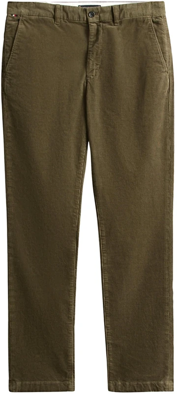 Tommy Hilfiger Men's Denton Corduroy Straight Fit Chinos, Green (Battle Green), 35W/30L