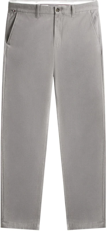 Tommy Hilfiger Men's Denton Brushed Marl Straight Fit Chinos, Grey (Hydrogen Grey), 40W/30L
