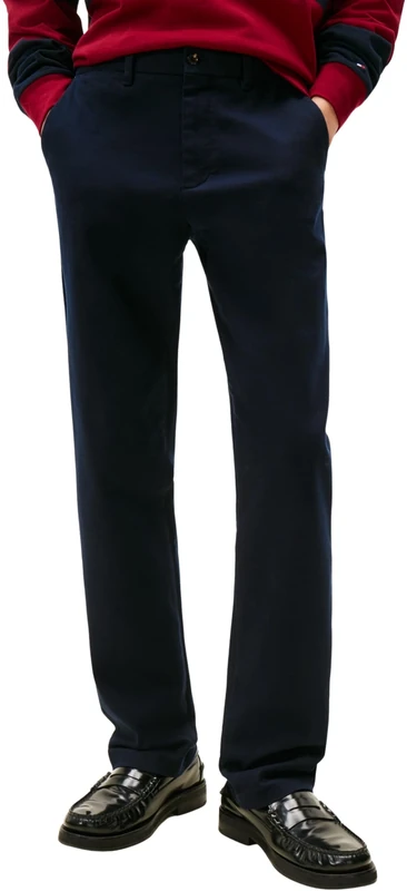 Tommy Hilfiger Men's Denton Brushed Twill Straight Fit Chinos, Blue (Desert Sky), 28W/29L