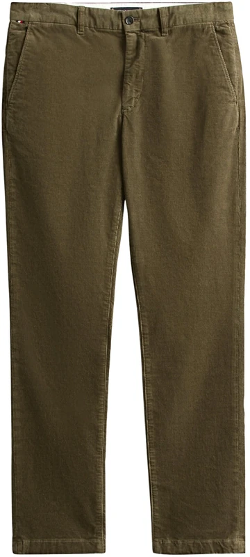 Tommy Hilfiger Men's Denton Corduroy Straight Fit Chinos, Green (Battle Green), 36W/34L