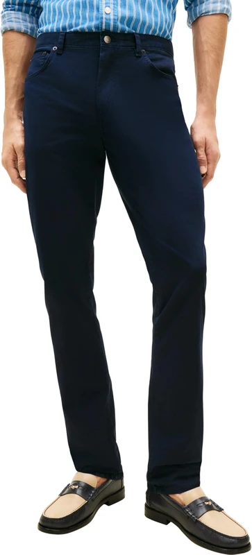 Tommy Hilfiger Men's CORE Denton 5PKT Essential Twill MW0MW40915 Chino, Blue, 33W / 32L