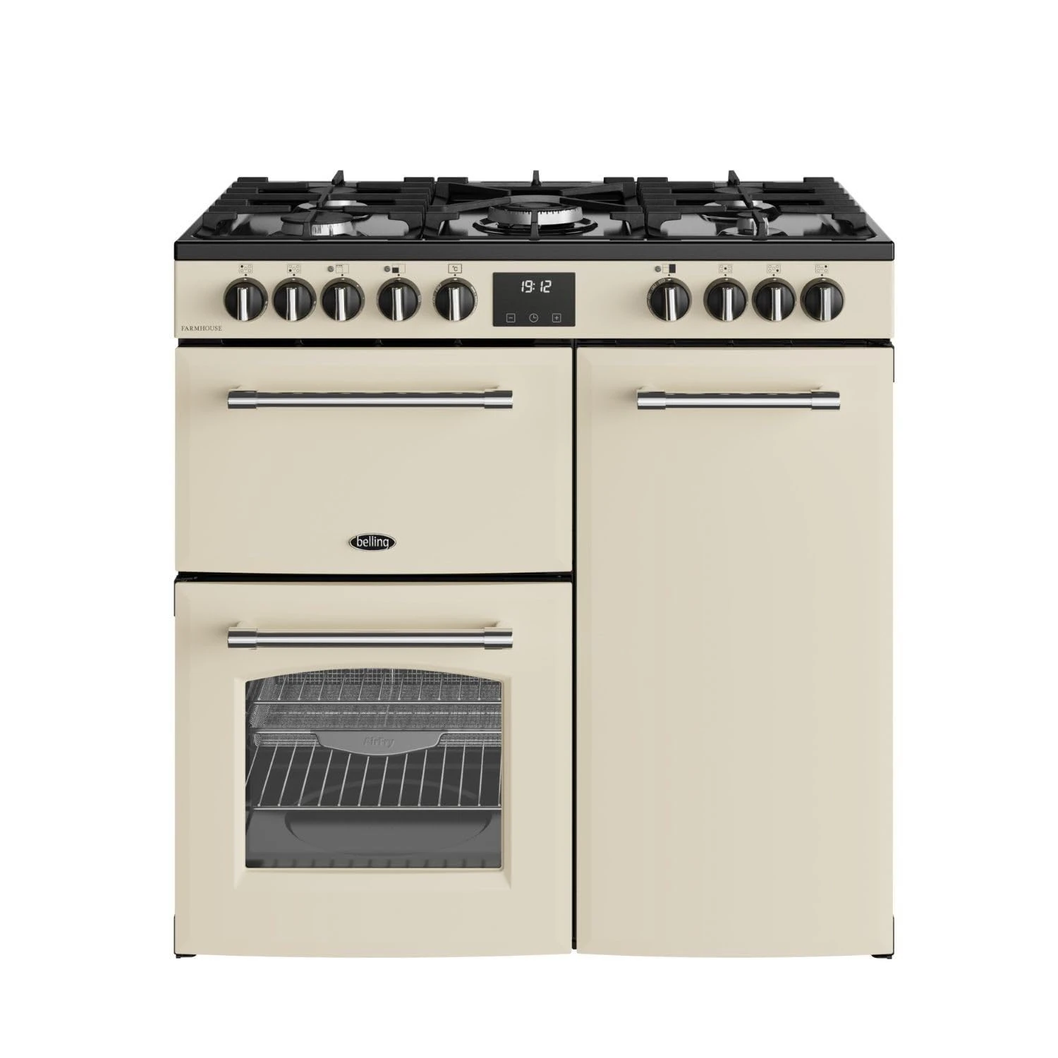 Belling Farmhouse 90cm Dual Fuel Range Cooker - Cream