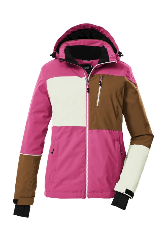 Killtec KSW 437 WMN Women's Ski Jacket with Hood and Snow Guard Pink 44 43157-000