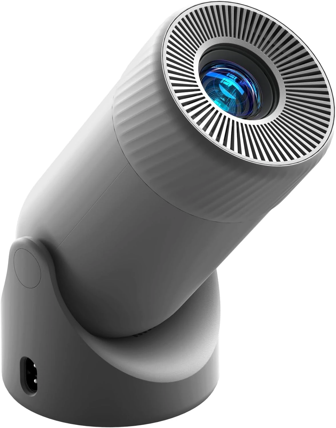 Mini Projector WiFi Bluetooth, 300 ANSI 1080P Support Portable Projector with Auto Keystone, 200'' Screen Smart Movie Projector for Bedroom, 180° Rotation Outdoor Phone Projector (Grey)