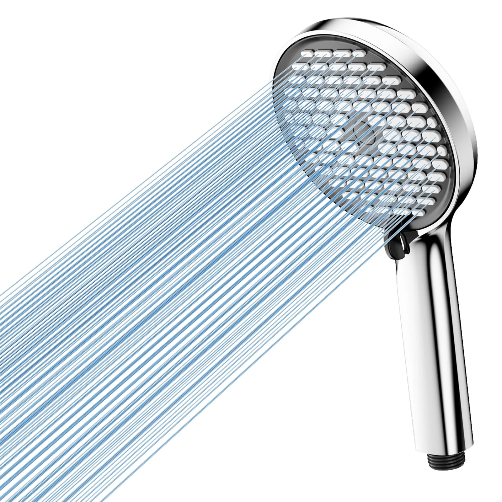 Cobbe High Pressure Shower Head with 6 Spray Modes, Independent Waterway Design, No Metal Leaching, Universal Powerful Handheld Showerhead for Low Water Pressure, Chrome/Black
