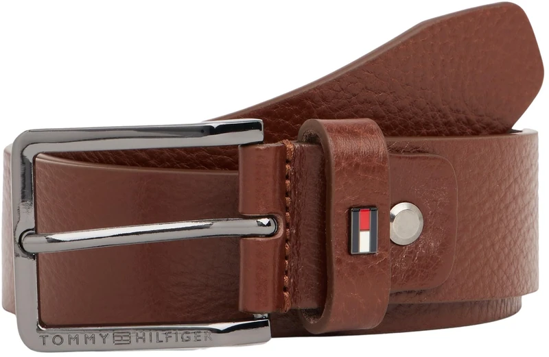 Tommy Hilfiger Men’s 3.5 cm Oliver Leather Belt, Brown (Coffee Bean), 39.4 inches