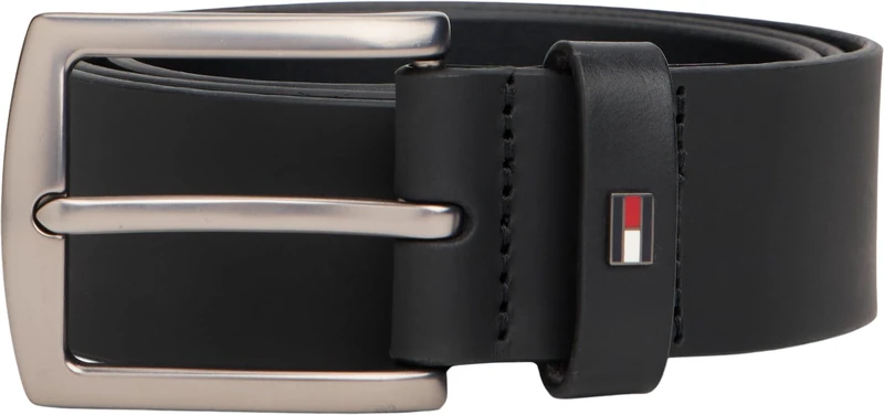 Tommy Hilfiger Men’s 4.0 cm Denton Leather Belt, Black (Black), 33.5 inches