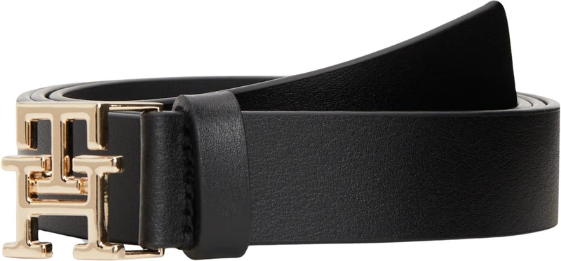 Tommy Hilfiger Women’s 2.5 cm Logo Leather Belt, Black (Black), 29.5 inches