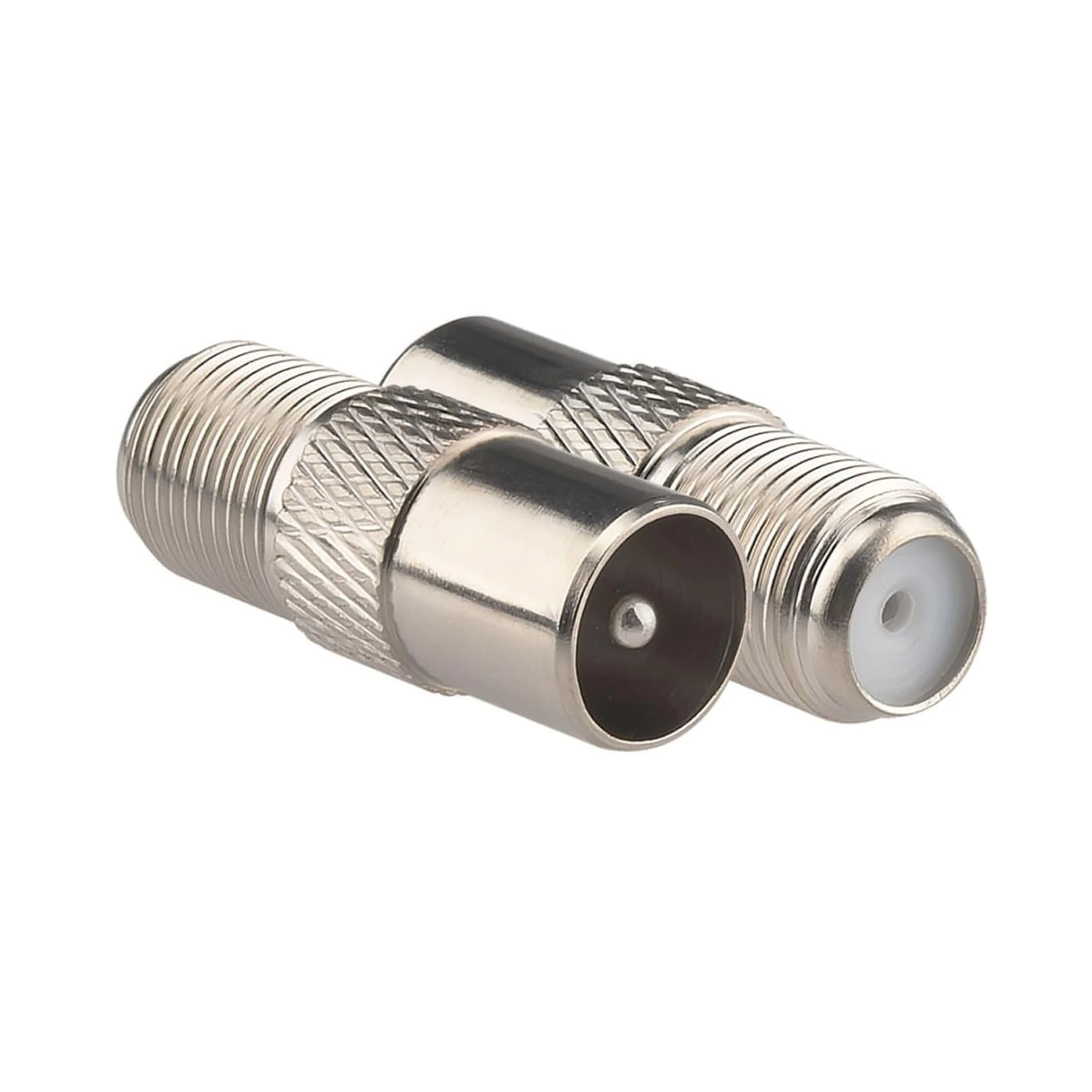 Fogcosy 2 Pcs Aerial Adaptor, TV Ariel Connections F Male to Female Adapter, F Type to Coax Connector Compatible with Satellite Antenna, Aerial Cables, Router, Modem, Audio/Video Equipment