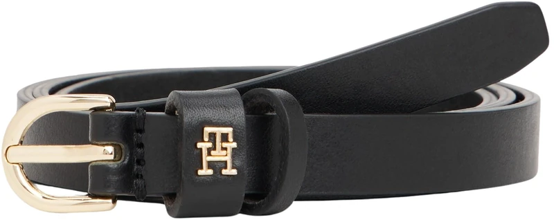 Tommy Hilfiger Women’s 1.5 cm Essential Effortless Leather Belt, Black (Black), 51.2 inches