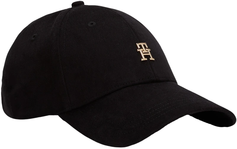 Tommy Hilfiger Women’s Elevated Chic Cap with Logo, Black (Black), One Size