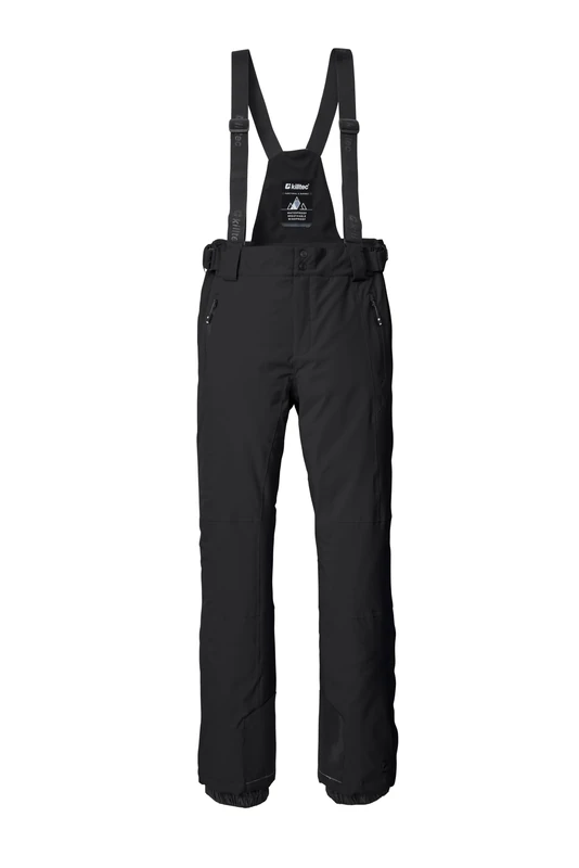 Killtec KSW 467 MN SKI PNTS Men's Ski Trousers with Removable Bib Edge Protection and Snow Guard Black M 43581-000