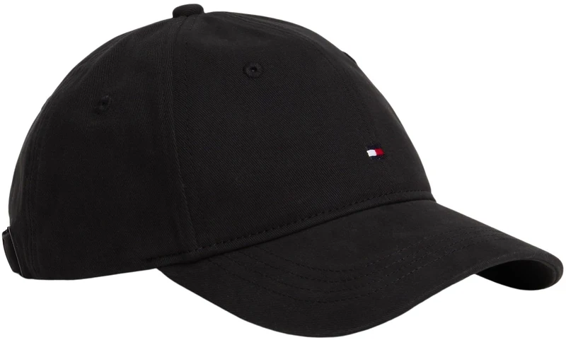 Tommy Hilfiger Women’s Flag Soft Panel Cotton Cap, Black (Black), One Size