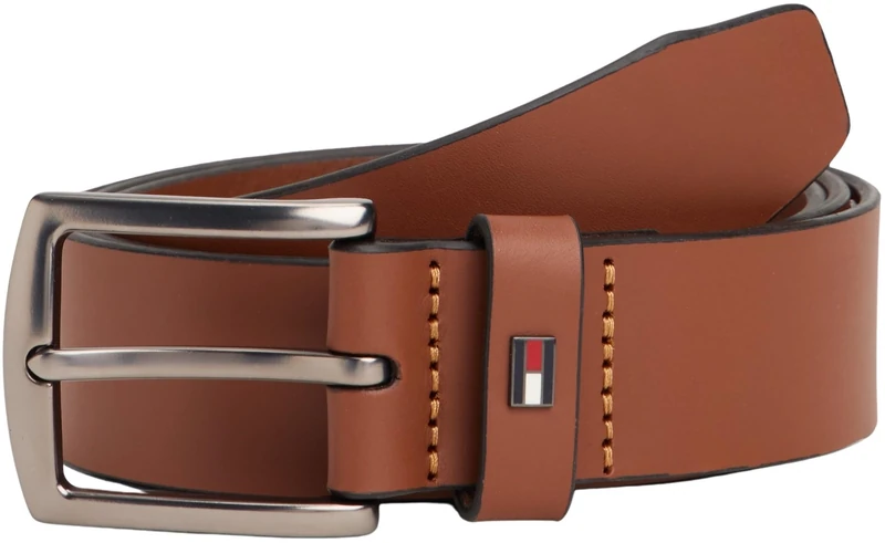 Tommy Hilfiger Men’s 3.5 cm Denton Leather Belt, Brown (Winter Cognac), 43.3 inches
