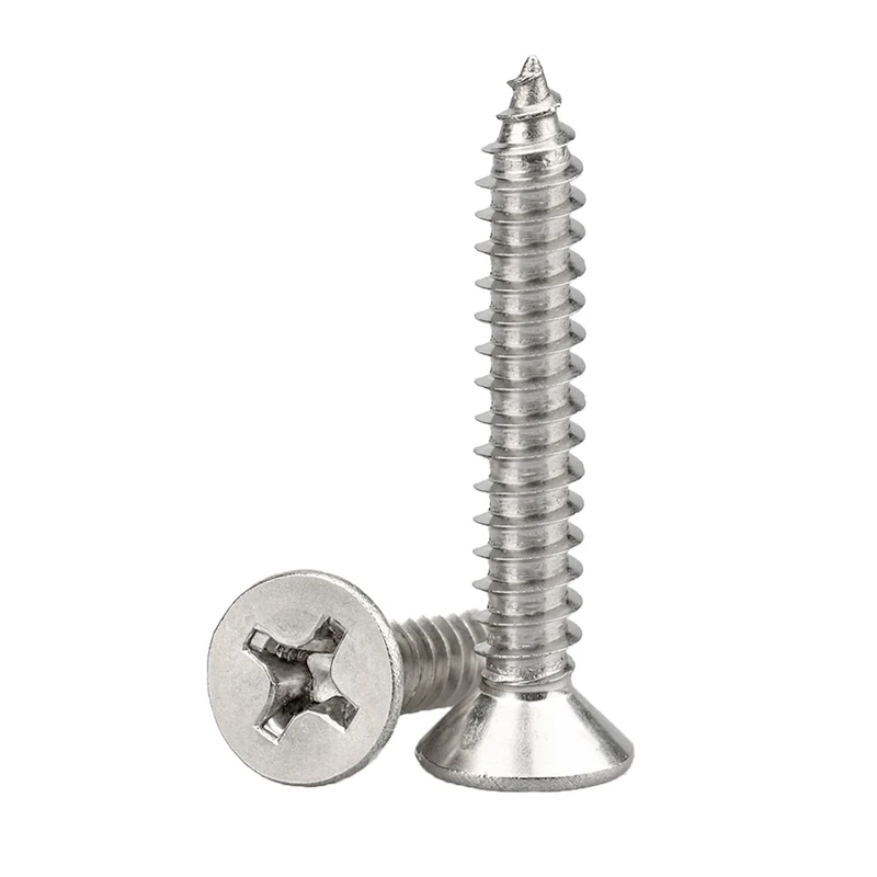 Wood Screws,Flat Head Screws for Wood, Stainless Steel Small Screw,M3*35mm 80 PCS and 20 PCS Screw Anchors for Furniture, Woodworking, DIY Model Fixing