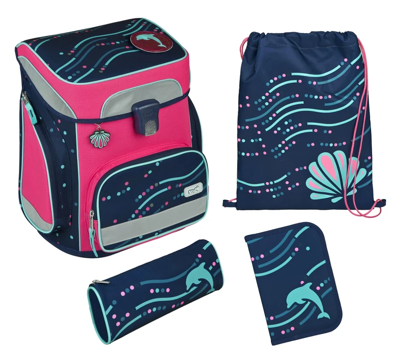 Scooli Girl's Easyfit Schulranzen Set Easy Fit School Bag, Pink, 36,5 x 33 x 29 cm
