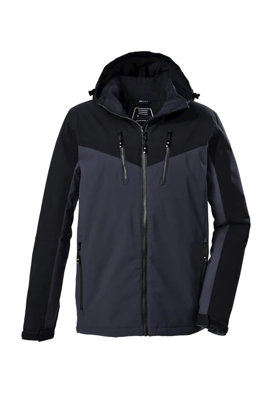 Killtec KSW 441 MN 43159-000 Men's Ski Jacket with Hood and Snow Guard Dark Steel Blue M