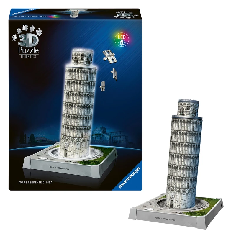 Ravensburger 3D Puzzle Iconics Tower of Pisa - with Light