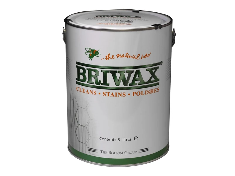Briwax Original Clear 5ltr – Multi-Shade Wood Wax Polish | Ideal for Furniture Restoration & DIY Wood Projects