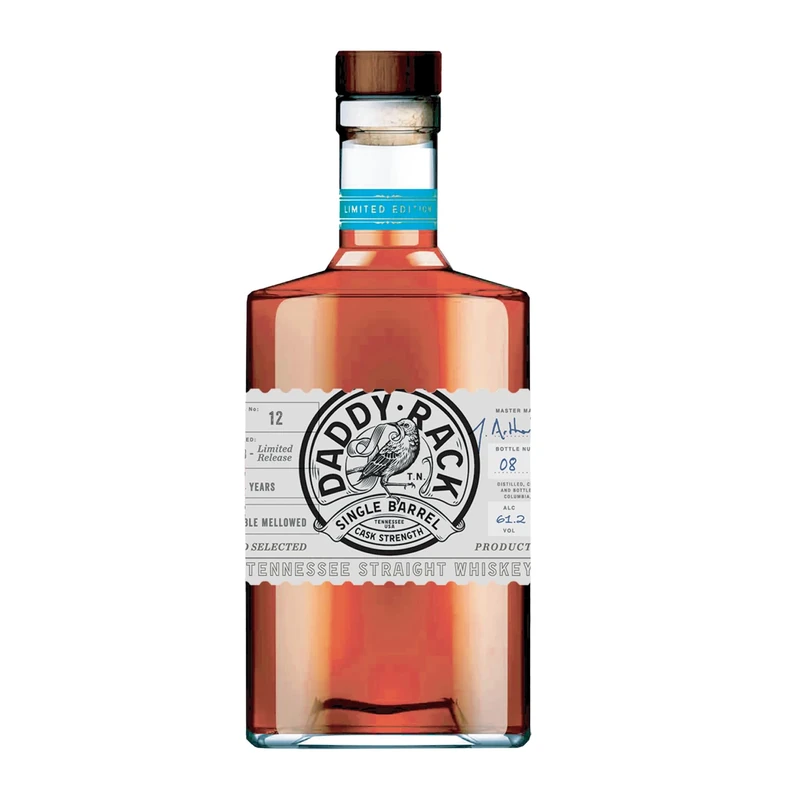 Daddy Rack Limited Edition Rye Whiskey 70CL - Tennessee American Whiskey - Straight Single Barrel Cask Strength - Barrel 12-59.6% ABV - Smooth Yet Complex