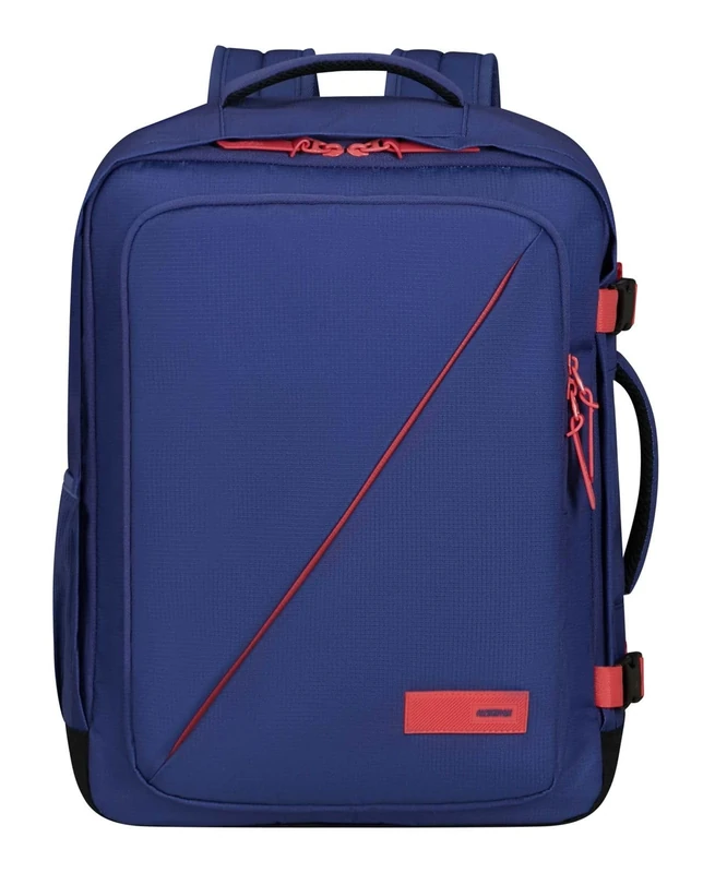 American Tourister Take2Cabin - easyJet Cabin Bag 36 x 20 x 45 cm, 38 L, 0.70 kg, Carry On, Airplane Backpack M Underseater, Purple/Pink (Dusk Purple/Sunset Coral)
