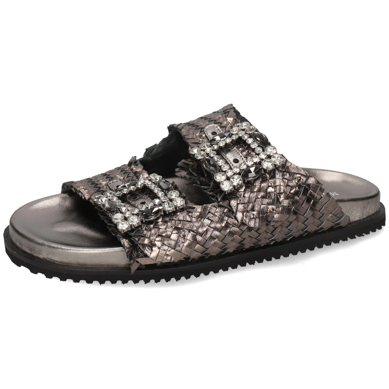 Melvin & Hamilton Women Eve 1 Sandal, Silver, 4 UK