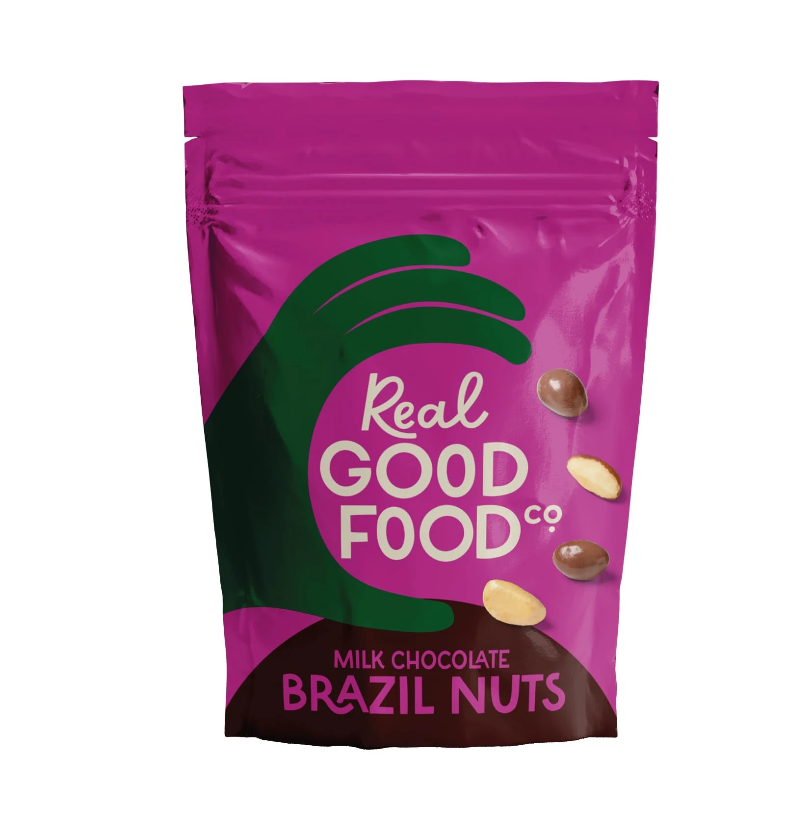 Real Good Food Co Milk Chocolate Brazil Nuts 150g Bag - Chocolate Coated Nuts, Nibbles and Snacks! Chocolate Coated Brazil Nuts - Luxury Snack