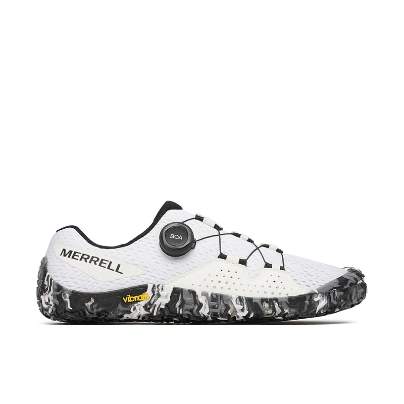 Merrell Men's Vapor Glove 6 BOA Barefoot Training Shoe, White/Black, 12.5 UK