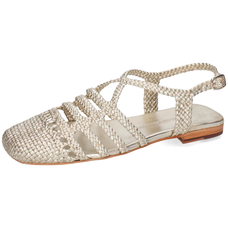Melvin & Hamilton Women Sandrine 4 Sandal, Silver, 6 UK