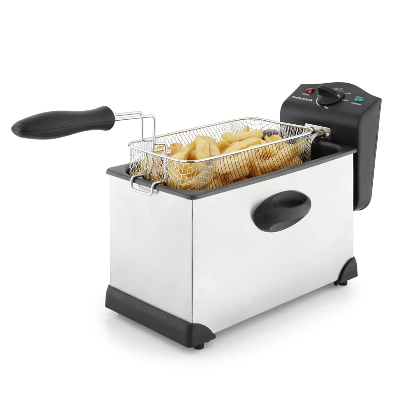 Morphy Richards Deep Fat Fryer, 3.5L, Variable Temperature Control, 1.2Kg Food Capacity, Viewing Window, Removable Tank, Detachable Handle, Fried Chicken, Chips, 2000W, Stainless Steel, 482000