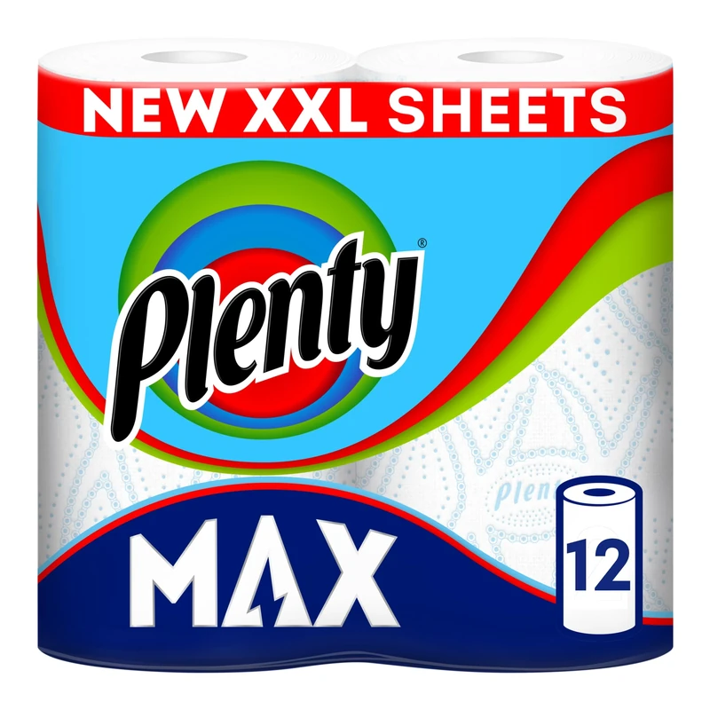 Plenty Max Kitchen Roll 12 Rolls