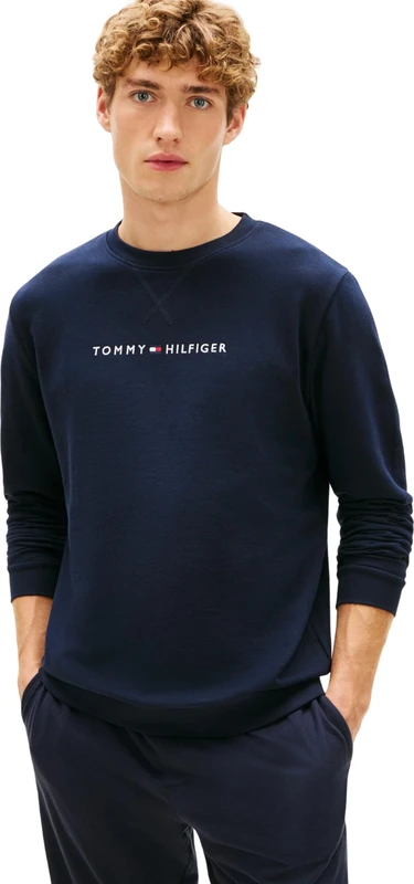 Tommy Hilfiger Men’s Round Neck Sweatshirt, Blue (Desert Sky), XXL