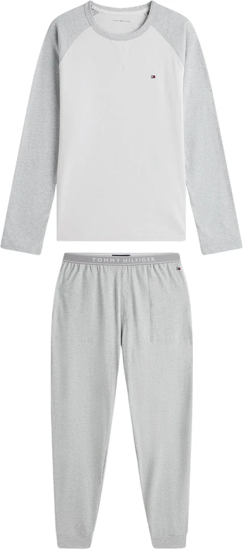 Tommy Hilfiger Men's Cuffed Jersey Pyjama Set - Grey S