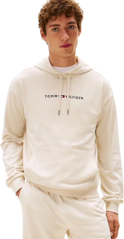 Tommy Hilfiger Men’s Hoodie, Off-White (Newsprint), M