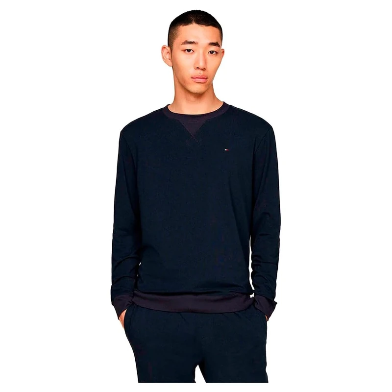 Tommy Hilfiger Men’s Round Neck Sweatshirt, Blue (Desert Sky), XS