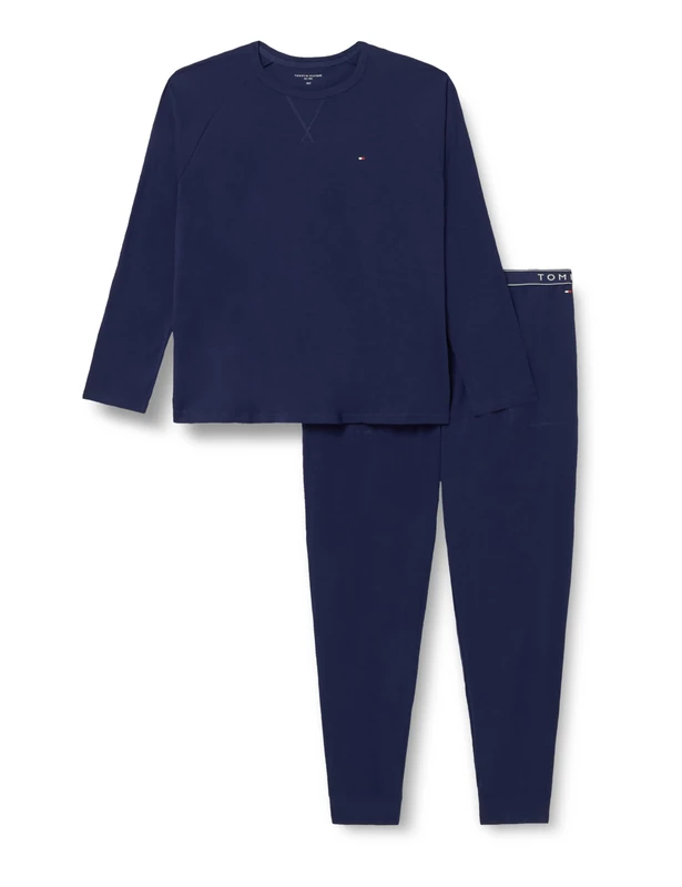Tommy Hilfiger Men BT LS JERSEY PJ SET CUFFED UM0UM03723 Set, Blue, 3XL