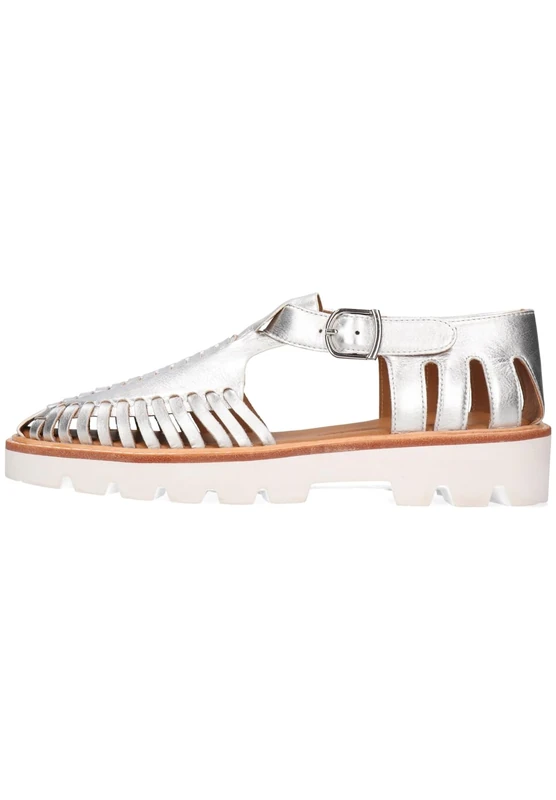 Melvin & Hamilton Women Molly 17 Sandal, Silver, 6 UK