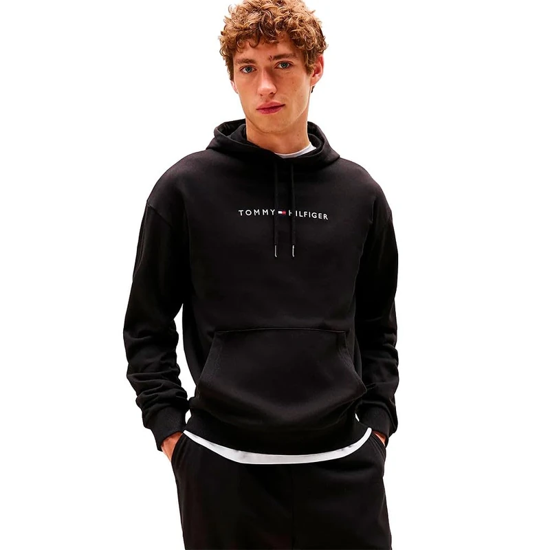 Tommy Hilfiger Men’s Hoodie, Black (Black), M