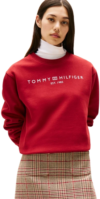 Tommy Hilfiger Women’s Sweatshirt without Hood, Red (Regatta Red), M