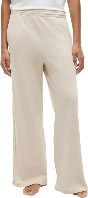 Tommy Hilfiger Women’s Wide Leg Jogging Bottoms with Elasticated Waist, Beige (Heathered Oat), XS