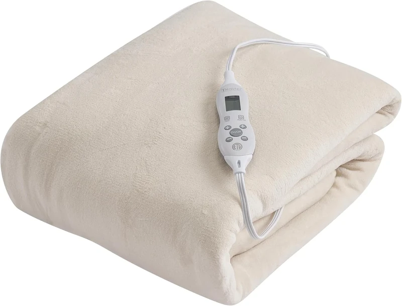 Master Massage Deluxe Fleece Massage Table Warmer, ETL Certified, Heating pad with Adjustable Heating and Timer, Cream