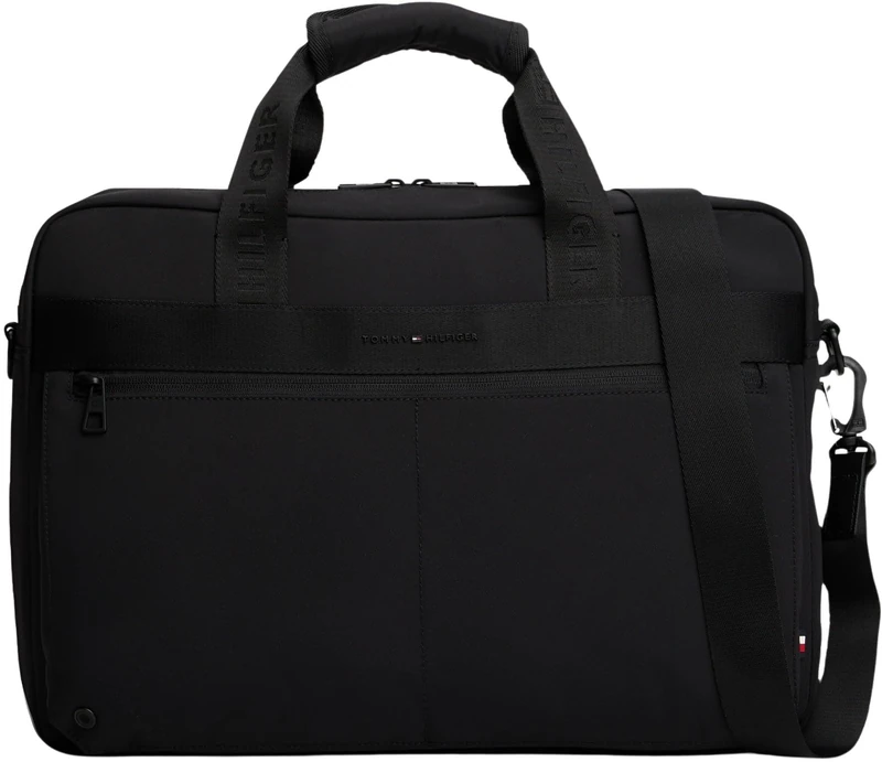 Tommy Hilfiger Men's TH COMMUTER COMPUTER BAG AM0AM13612 Computer Bag, Black (Black), One Size
