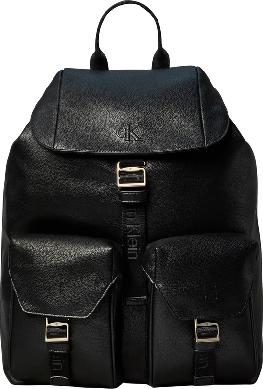 Calvin Klein Men's Cargo Flap Backpack LV04D3127G - Black