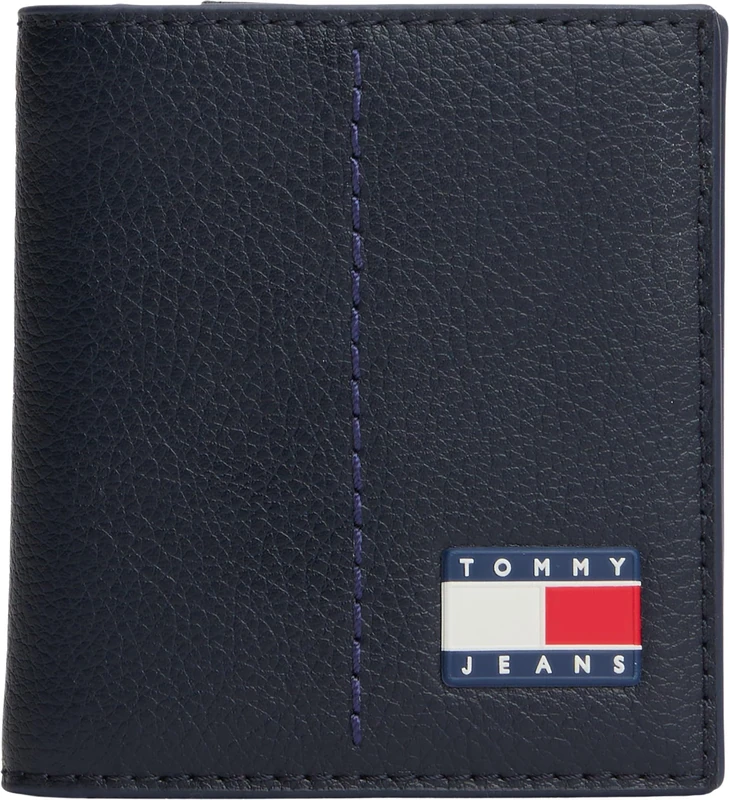 Tommy Jeans Men’s Heritage Coin Foldable Wallet, Black (Dark Night Navy), One Size
