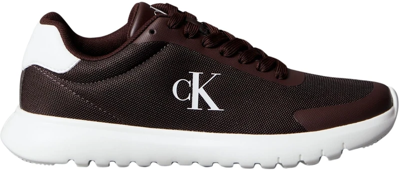 Calvin Klein Women’s Sporty EVA Mesh Runner Trainers, Multicolor (Brown Out/Green Haze), 6